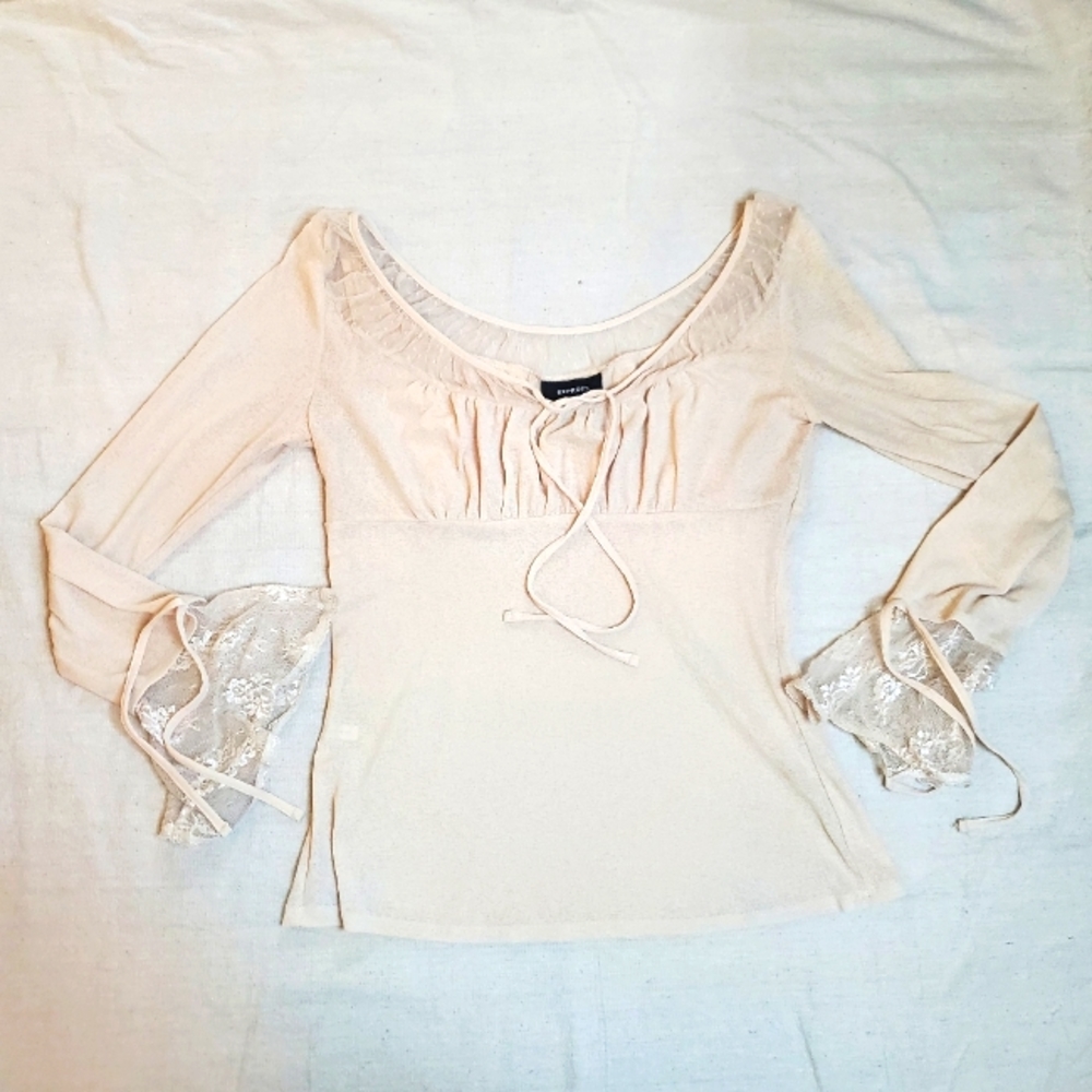 Express long bell sleeved top